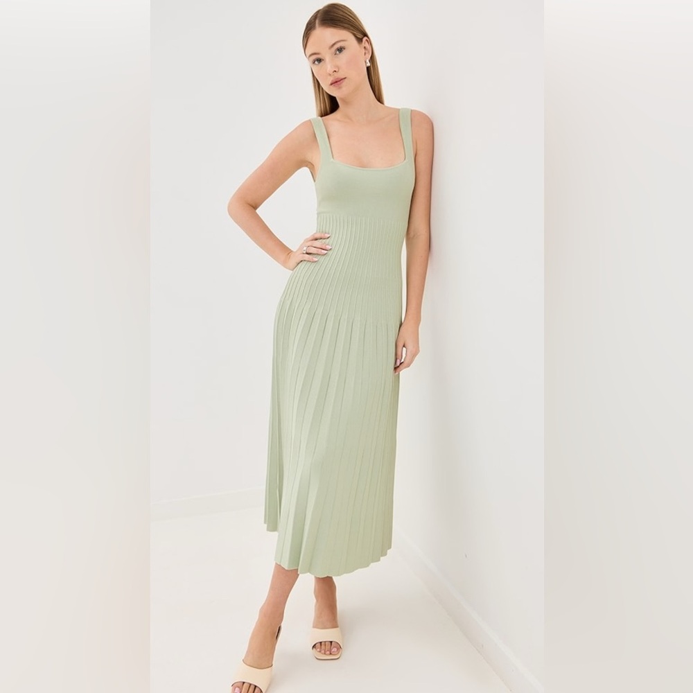 STAUD Ellison Dress in Jade